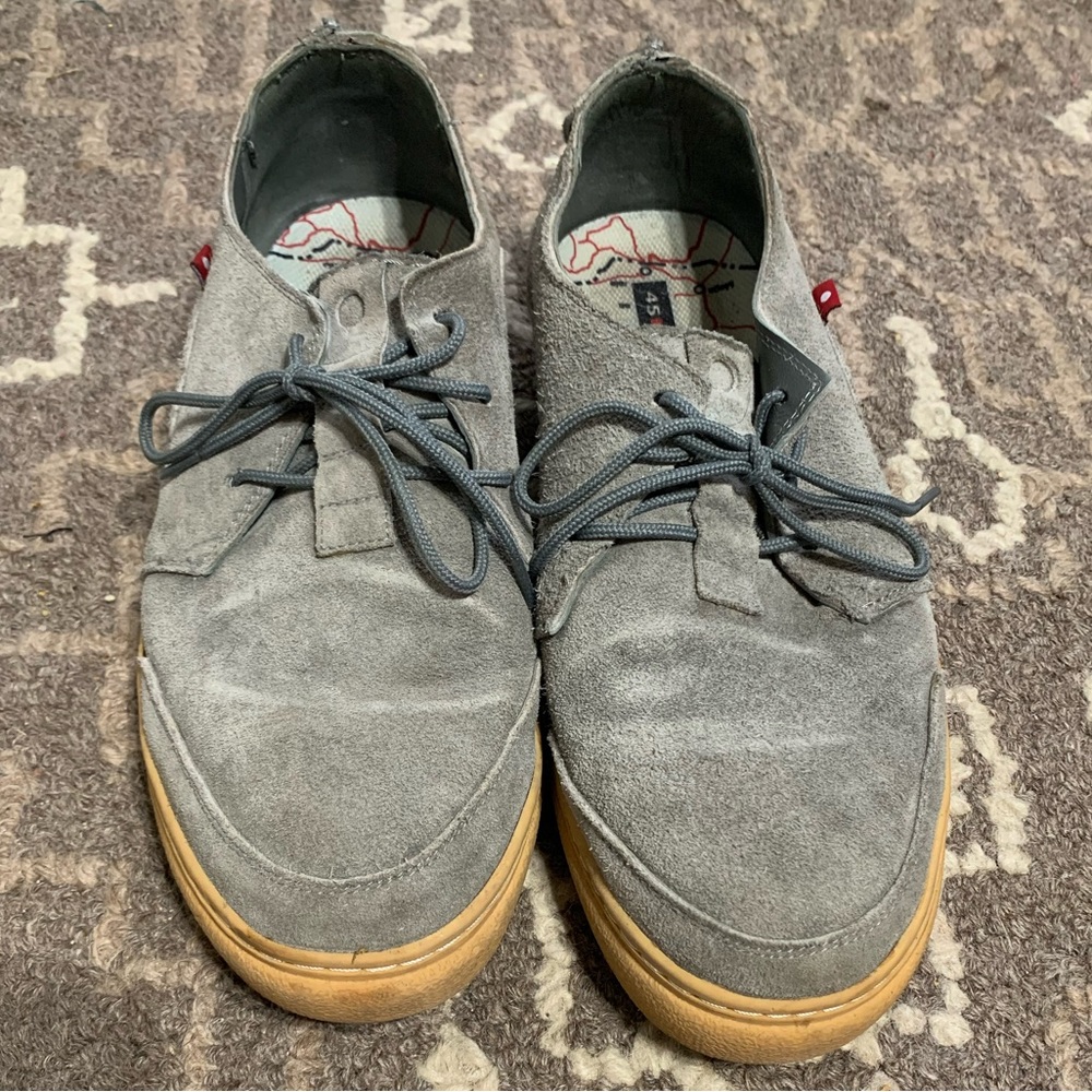 Grey Leather Oliberte Anbesso lace-up street shoes, Men’s size 12